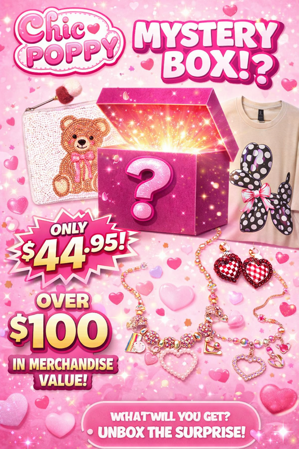 Chic Poppy $100 Mystery Box β Only $44.99