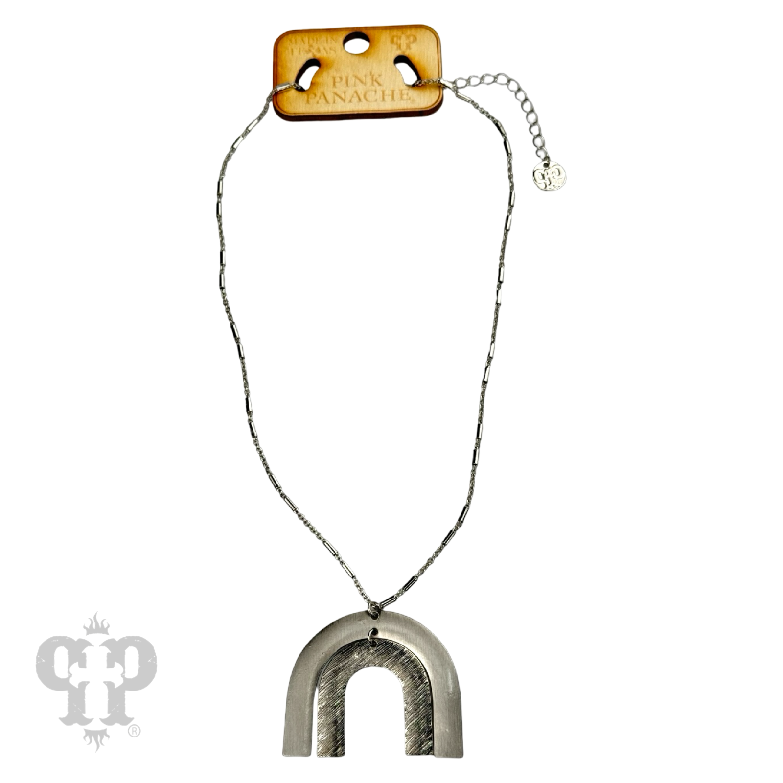 Metallic arch necklace, last call: Silver