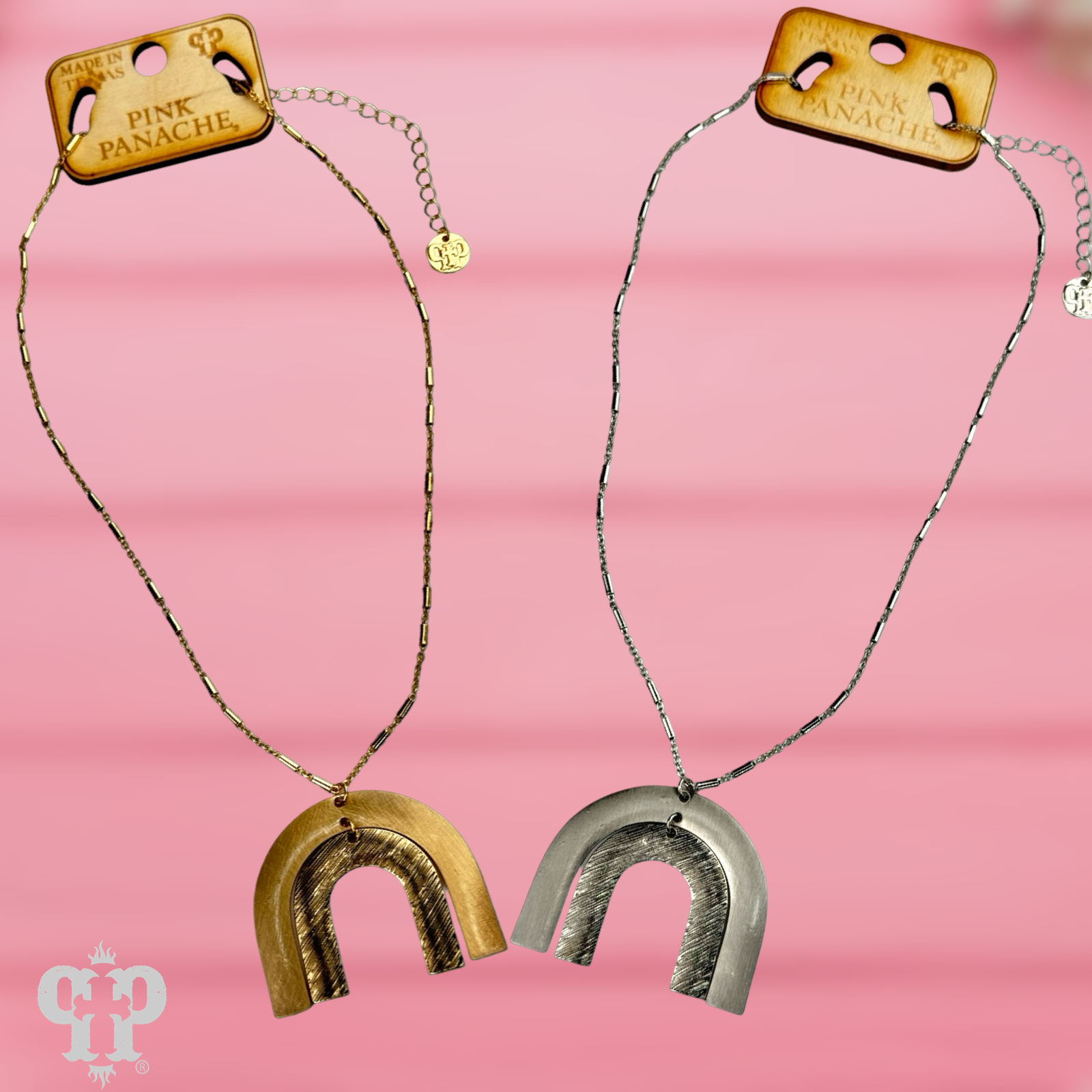 Metallic arch necklace, last call: Silver