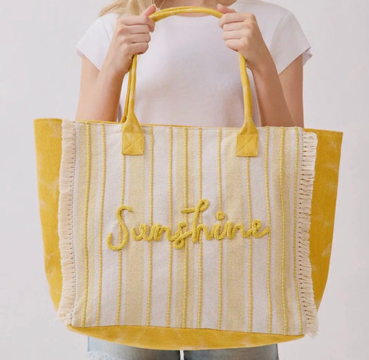 Sunshine Yellow Statement Tote Bag