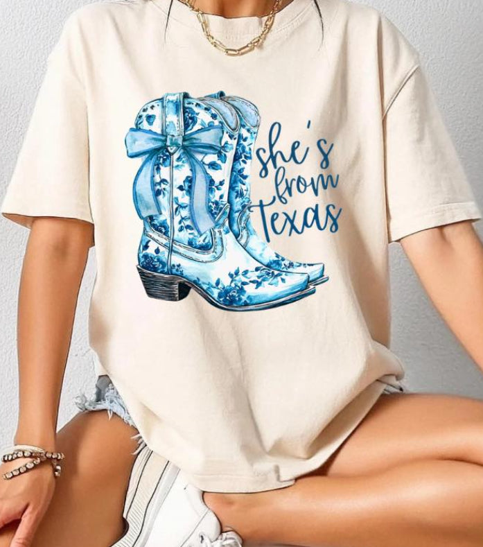 She’s From Texas Boot Graphic Tee