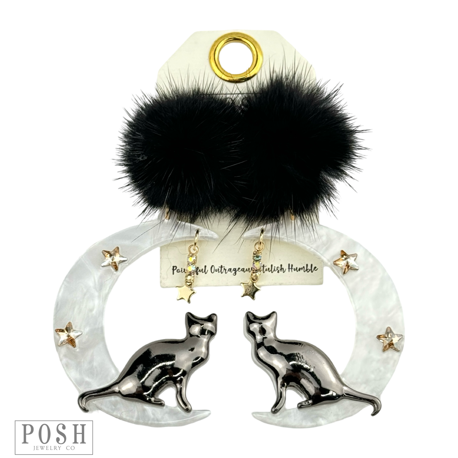 Magic Pom Statement Earrings