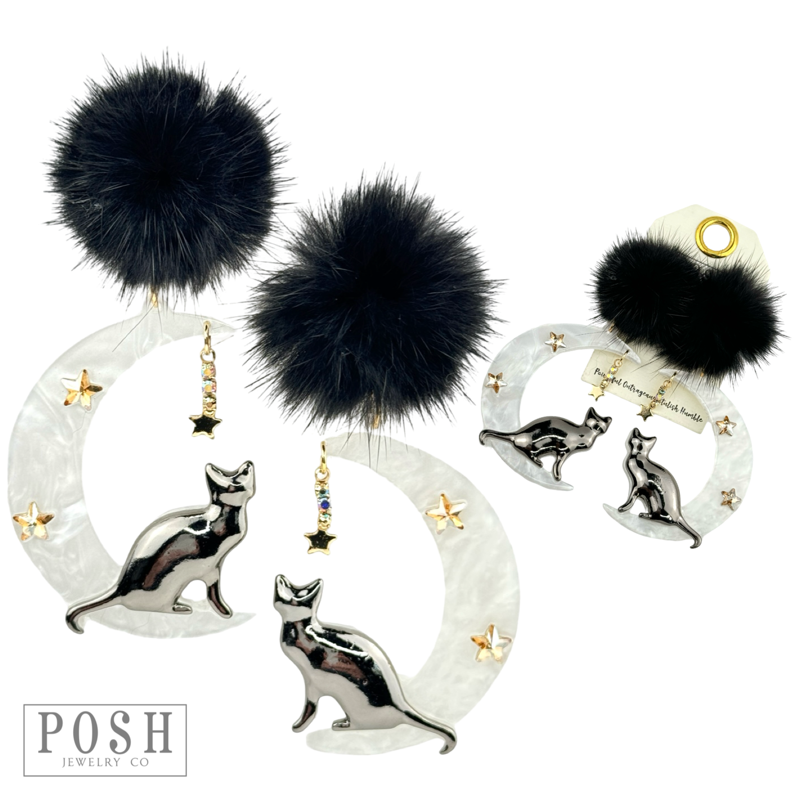 Magic Pom Statement Earrings