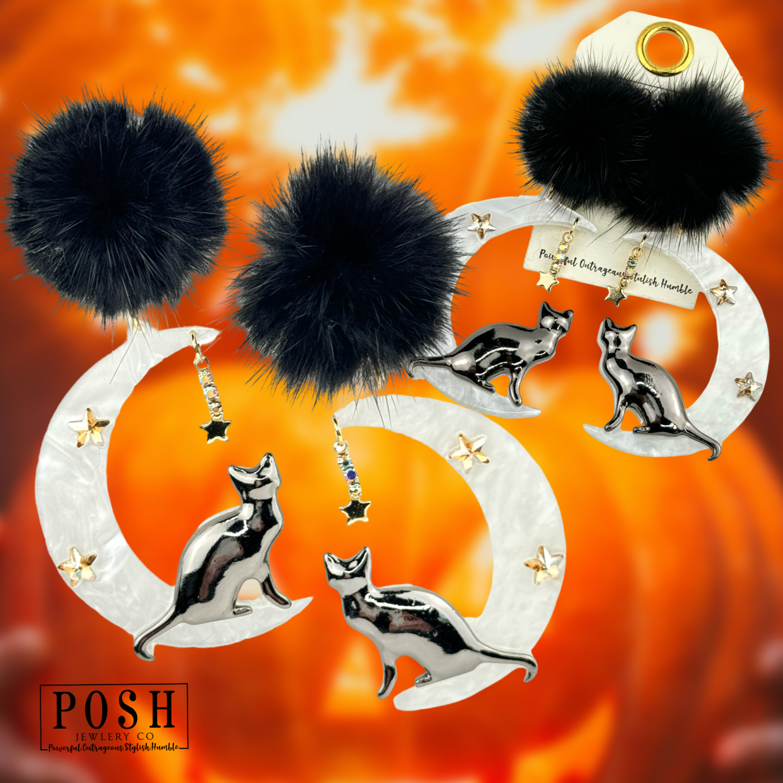 Magic Pom Statement Earrings